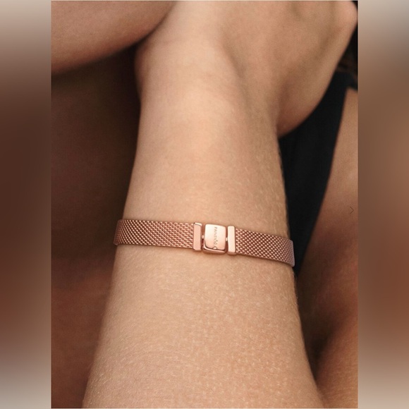 Pandora Reflexions™ Mesh Bracelet 14k Rose Gold Plating - Picture 1 of 7